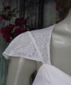 italian lace detachable straps cap sleeves keyhole back floral lace wedding dress ivory white