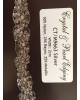 Crystals & Pearls belt, sewed by hand onto ivory satin