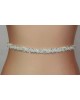 Crystals & Pearls belt, sewed by hand onto ivory satin