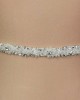 Crystals & Pearls belt, sewed by hand onto ivory satin