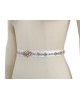 Wedding Dress Belt, Crystal and Pearls Appliqué Belt