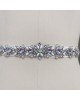 Wedding Dress Belt, Crystal and Pearls Appliqué Belt