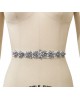 Wedding Dress Belt, Crystal and Pearls Appliqué Belt