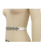 Wedding Dress Belt, Crystal and Pearls Appliqué Belt in champagne