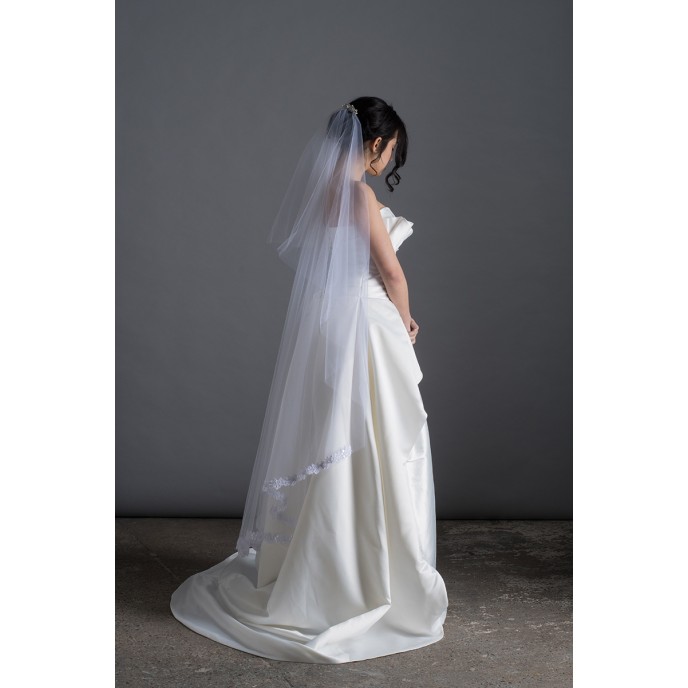 White Two Layer Veil 