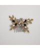 Antique Gold Crystal Hair Comb
