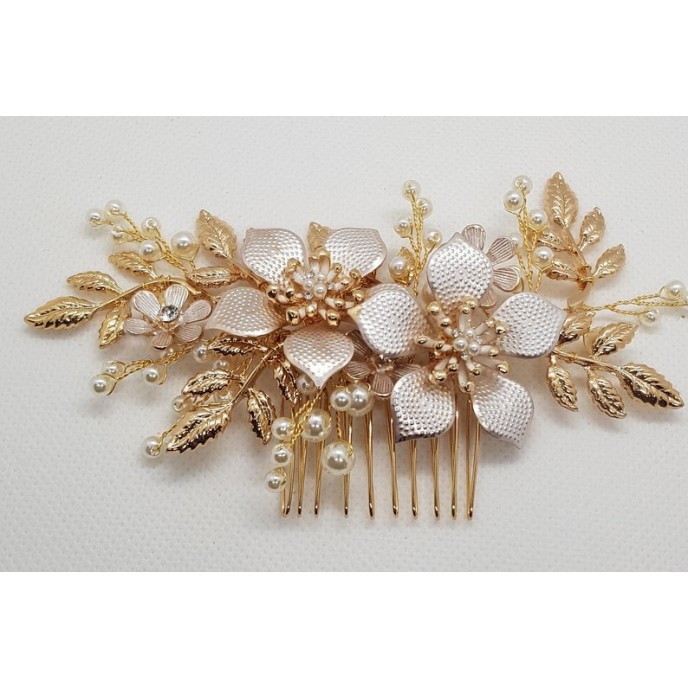 Gold Wedding Hair Comb