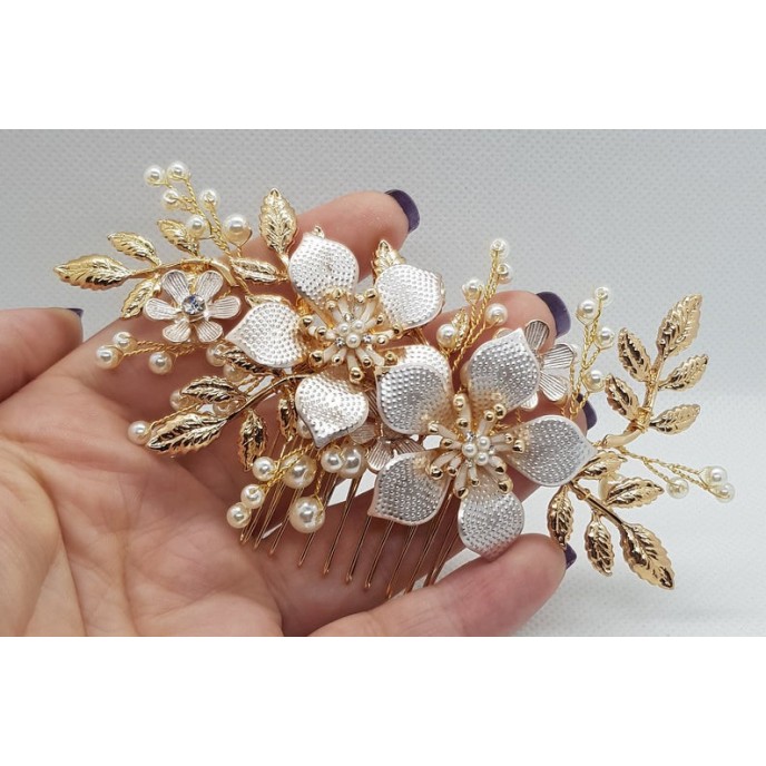 Gold Wedding Hair Comb