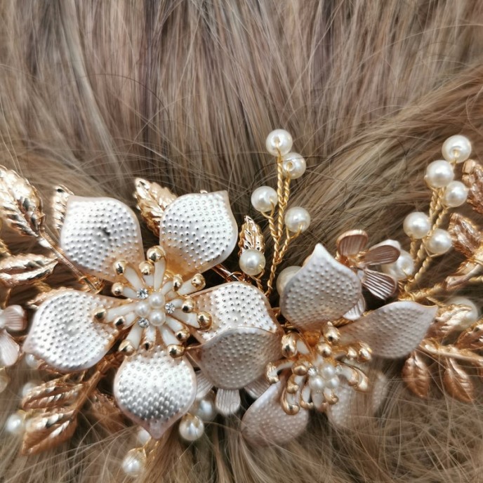 Gold Wedding Hair Comb