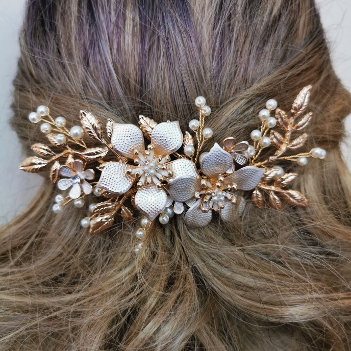 Gold Wedding Hair Comb