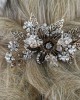 Antique Gold Crystal Hair Comb