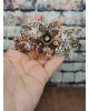 Antique Gold Crystal Hair Comb