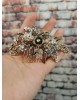 Antique Gold Crystal Hair Comb