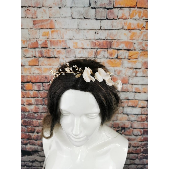 Handmade Flowers Pearl Tiaras Crown