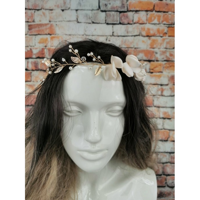 Handmade Flowers Pearl Tiaras Crown