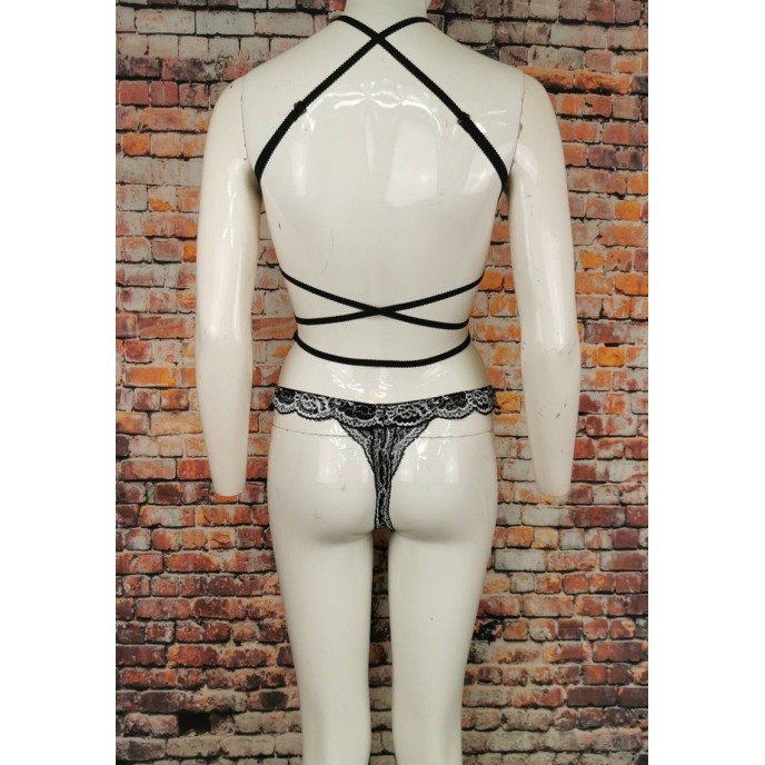 Black and white Sexy Lingerie Set