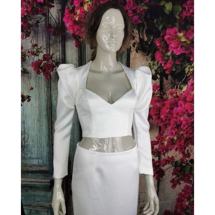 Detachable wedding dress sleeves