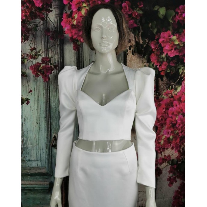 Detachable wedding dress sleeves