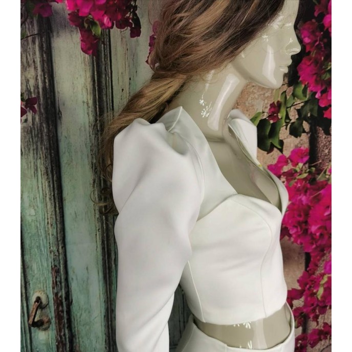 Detachable wedding dress sleeves