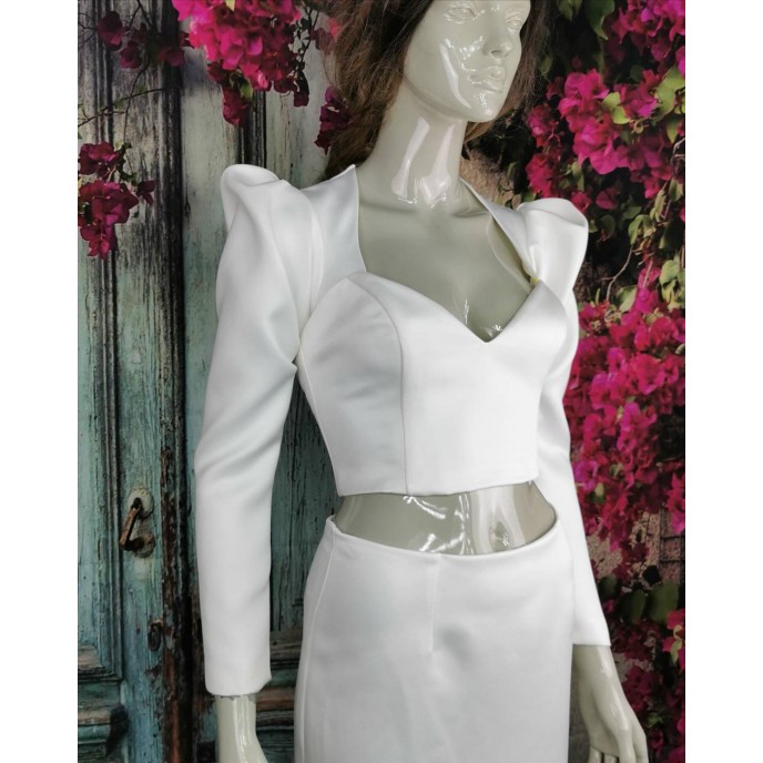 Detachable wedding dress sleeves