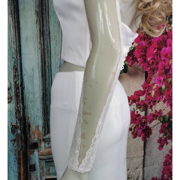 Detachable wedding dress sleeves