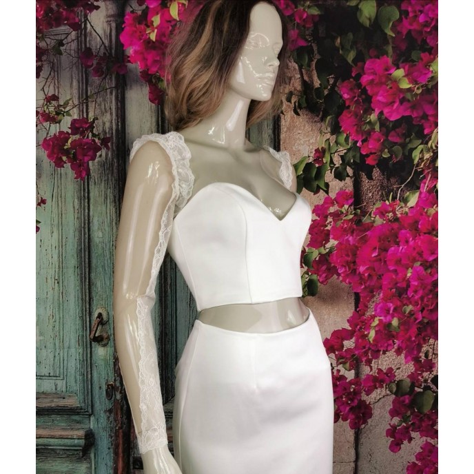 Detachable wedding dress sleeves