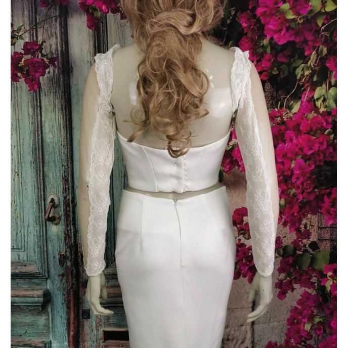 Detachable wedding dress sleeves
