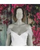 Glitter Tulle Wedding Dress Detachable Straps