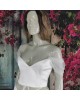 Glitter Tulle Wedding Dress Detachable Straps