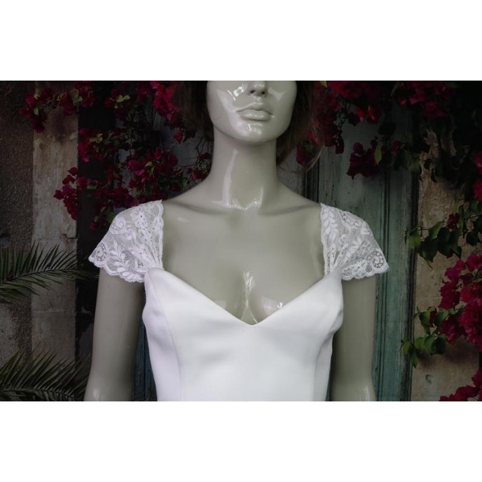 White Lace Detachable Sleeves for Wedding Dress