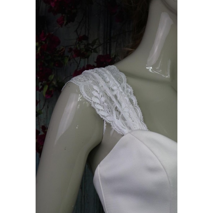 White Lace Detachable Sleeves for Wedding Dress