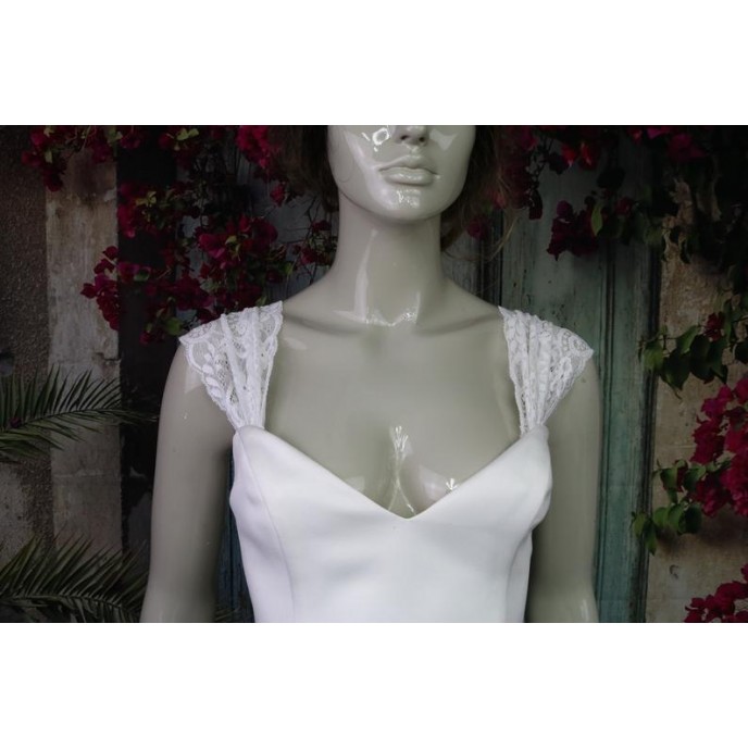 White Lace Detachable Sleeves for Wedding Dress