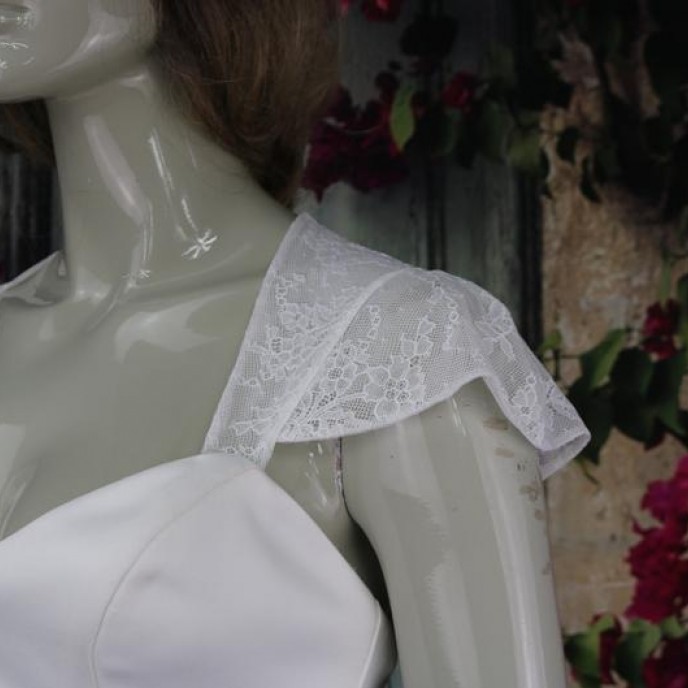 Detachable Wedding Dress STRAPS with cup sleeves