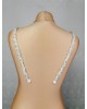 Crystals & Pearls DETACHABLE STRAPS, sewed by hand on ivory satin