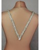 Crystals & Pearls DETACHABLE STRAPS, sewed by hand on ivory satin