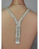 Crystals & Pearls DETACHABLE STRAPS, sewed by hand on ivory satin