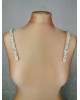 Crystals & Pearls DETACHABLE STRAPS, sewed by hand on ivory satin