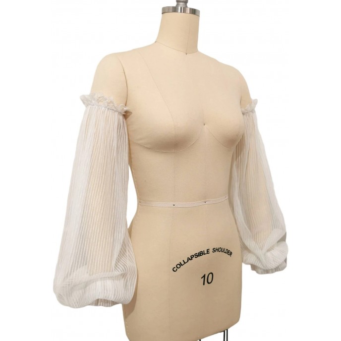 Detachable wedding dress sleeves