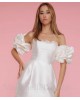 Satin puff sleeves for Wedding Dress