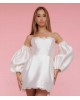 Long Detachable Puffy Sleeves for Wedding Dress with 3D flowers