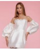 Long Detachable Puffy Sleeves for Wedding Dress with 3D flowers