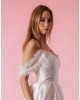 White Straps from Tulle with sewed by hand Crystals