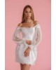 Long Wedding sleeves for strapless dress