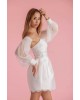 Detachable wedding dress sleeves, Long Bridal tulle sleeves