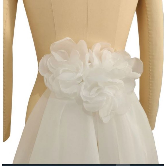 Bridal detachable Train made from soft ivory organza