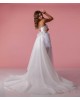 Bridal detachable Train made from soft ivory organza
