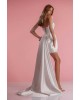 Bridal detachable Train from Satin and lace details