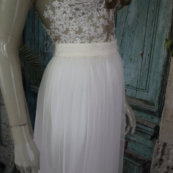 Detachable Wedding Skirt in Ivory