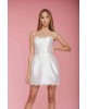 Beach short boho wedding dress with lace details, lightweight summer bridal gown, simple beach wedding dress