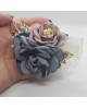 Wrist Corsage Rose Flower with Gold Leaf & Pearl Bracelet